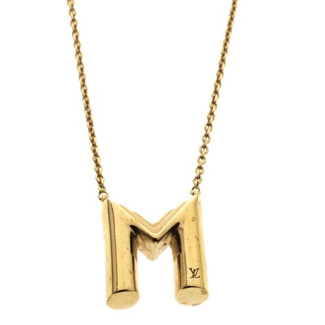 lv letter necklace